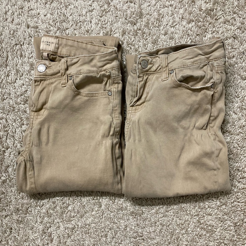 Bundle of two khaki skinny jeans